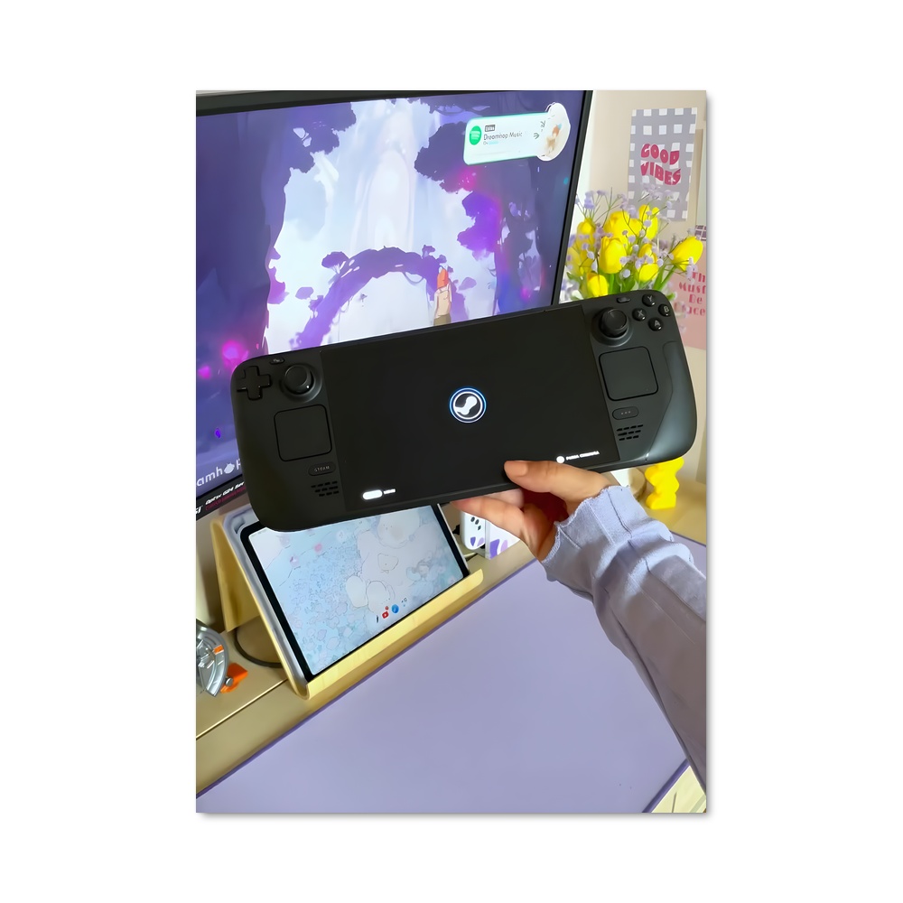 Poster Gamer en Action – affiche Consoles